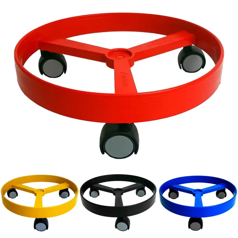 SUPORTE CARRINHO DE PLASTICO PARA BOTIJAO E VASO COLORS 9X29,5CM DE Ø
