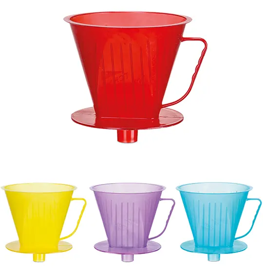 PORTA FILTRO / COADOR DE CAFE 103 DE PLASTICO TRANSCOLOR 13,5X13,5CM DE Ø