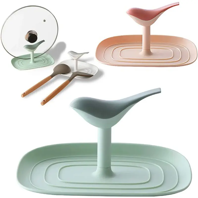 DESCANSO DE PLASTICO PARA TALHER E TAMPA MULTIUSO COLORS 19X14X10CM