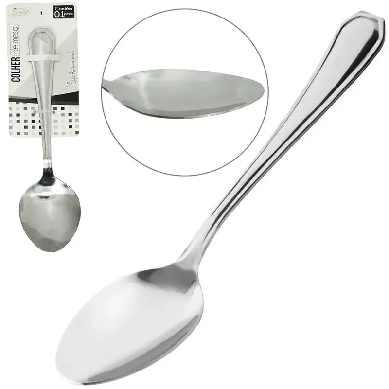 COLHER DE MESA DE INOX 19CM