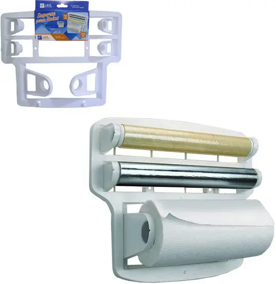 SUPORTE PORTA PAPEL TOALHA / ALUMINIO / FILME DE PVC DE PAREDE DE PLASTICO 37,5X31X28,5CM