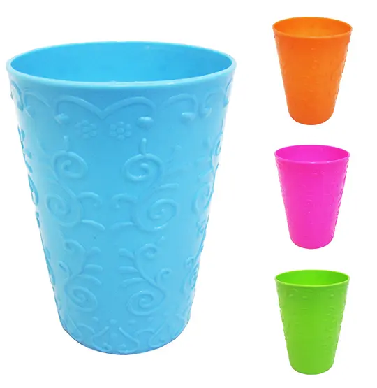 COPO DE PLASTICO COLORS COM 4 PECAS 400ML