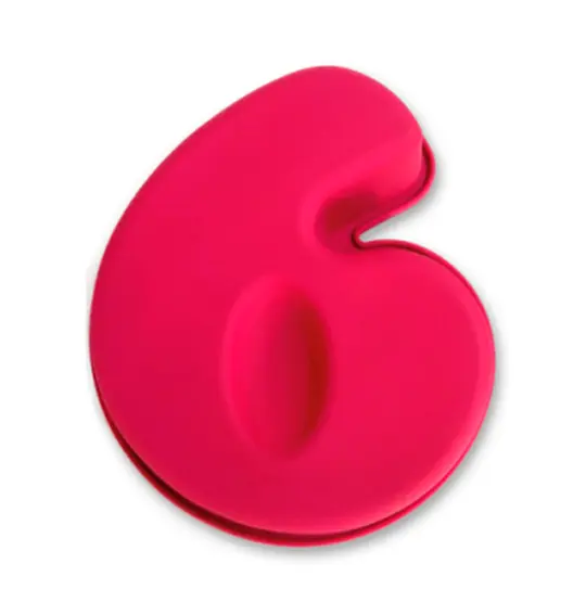 FORMA DE SILICONE NUMERO 6 PARA BOLO ROSA