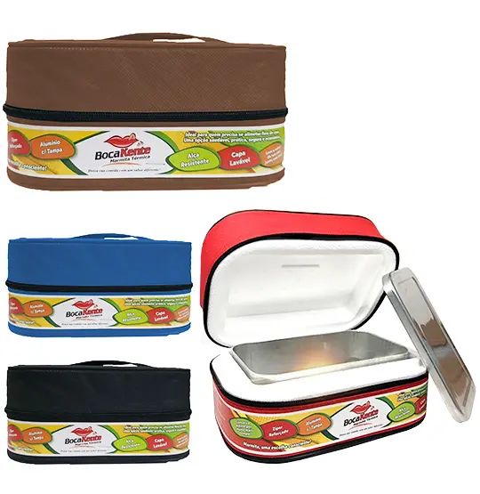 MARMITA TERMICA DE ALUMINIO RETANGULAR TNT COLORS 23X16X12CM
