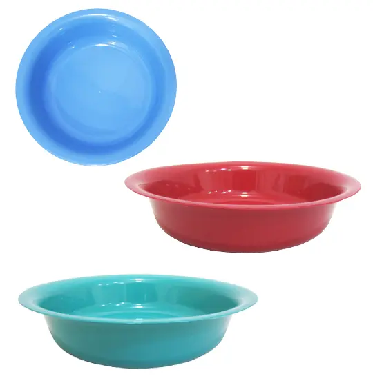 BACIA DE PLASTICO REDONDA PARA FEIRANTE COLORS 1200ML 22CM DE Ø