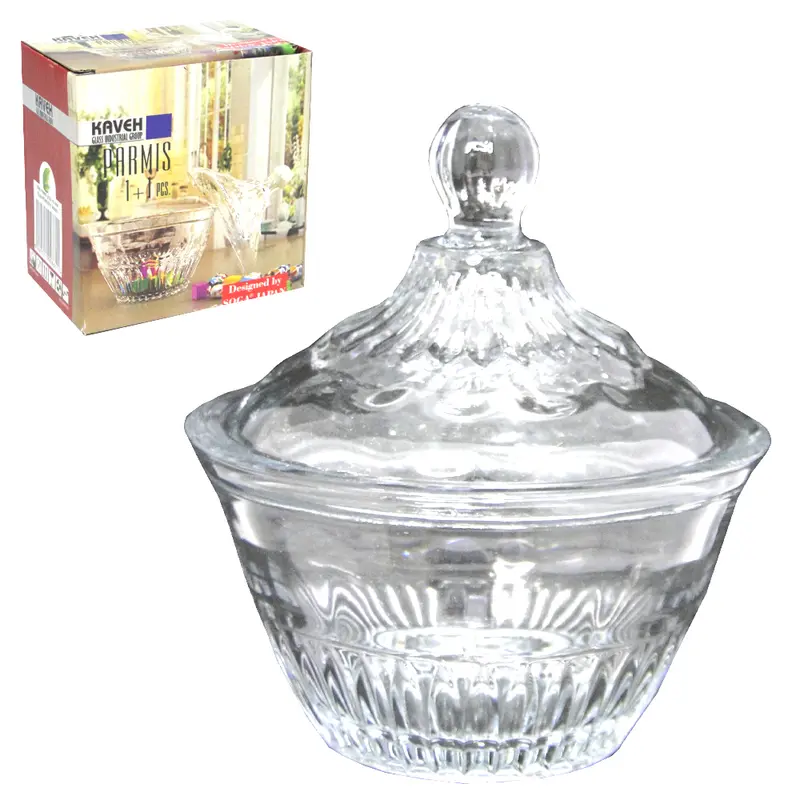BOMBONIERE DE VIDRO COM TAMPA PARMIS 255ML 12X11,5CM