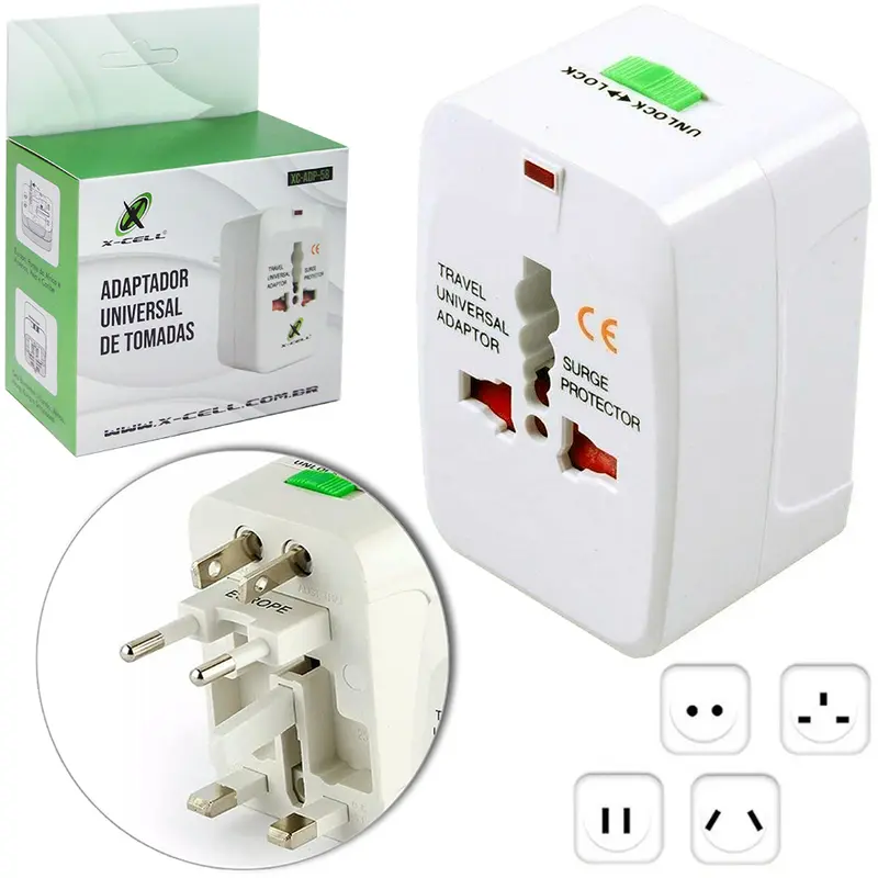 ADAPTADOR UNIVERSAL DE TOMADAS BIVOLT X-CELL