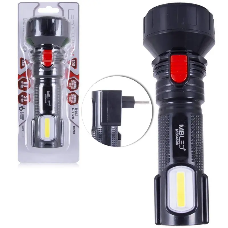 LANTERNA RECARREGAVEL BIVOLT COM 5 LEDS