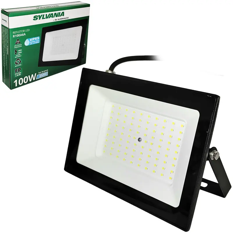 REFLETOR DE LED 100W 6500K BRANCA FRIA BIVOLT