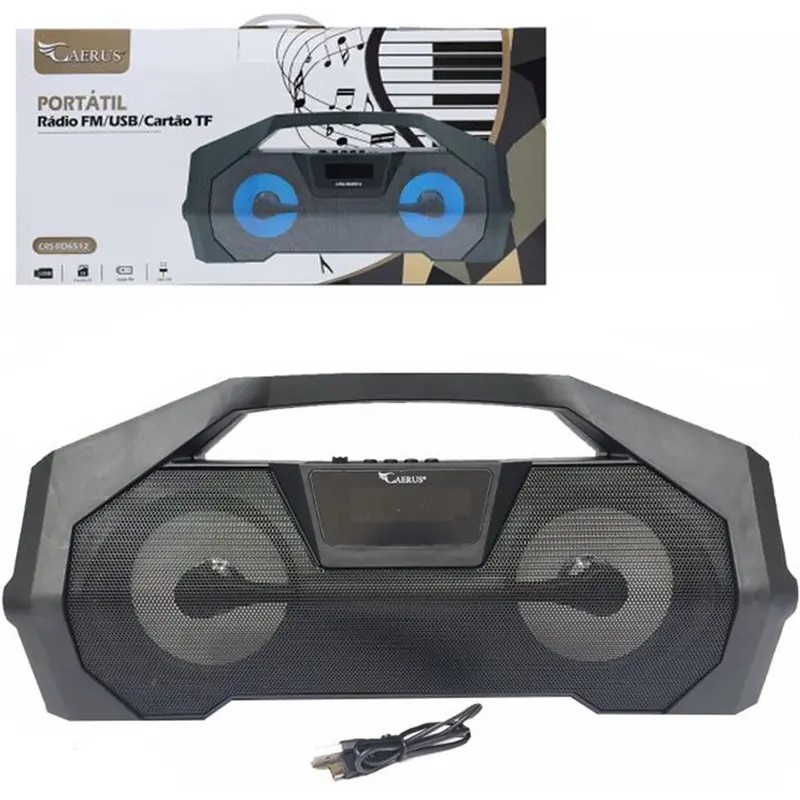 CAIXA DE SOM BLUETOOTH / USB / FM / TF COM LUZ + ALCA 5W BIVOLT