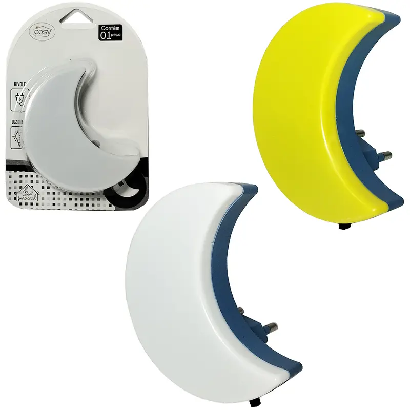 ABAJUR LUMINARIA DE TOMADA DE LED LUA BIVOLT 8CM