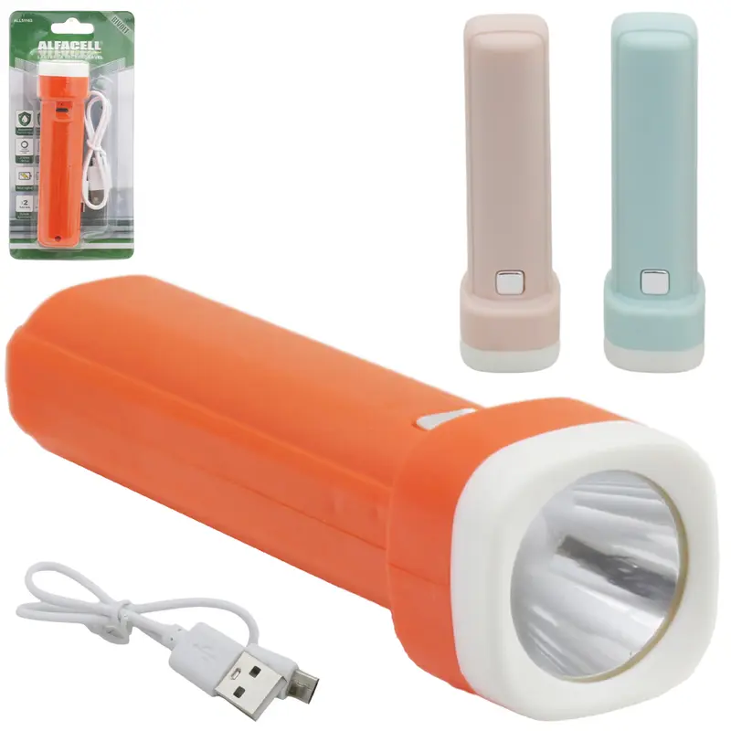 LANTERNA RECARREGAVEL COM 1 LED IP13 + CABO USB
