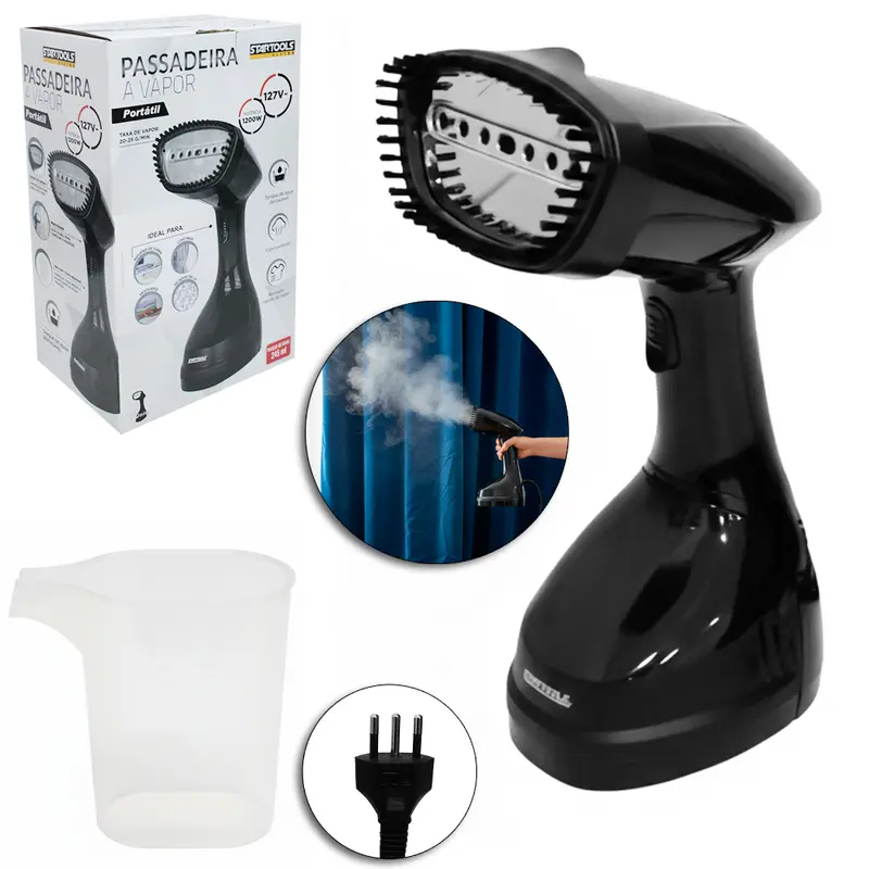 PASSADEIRA A VAPOR 127V 1200W 245ML COM ESCOVA DE NYLON