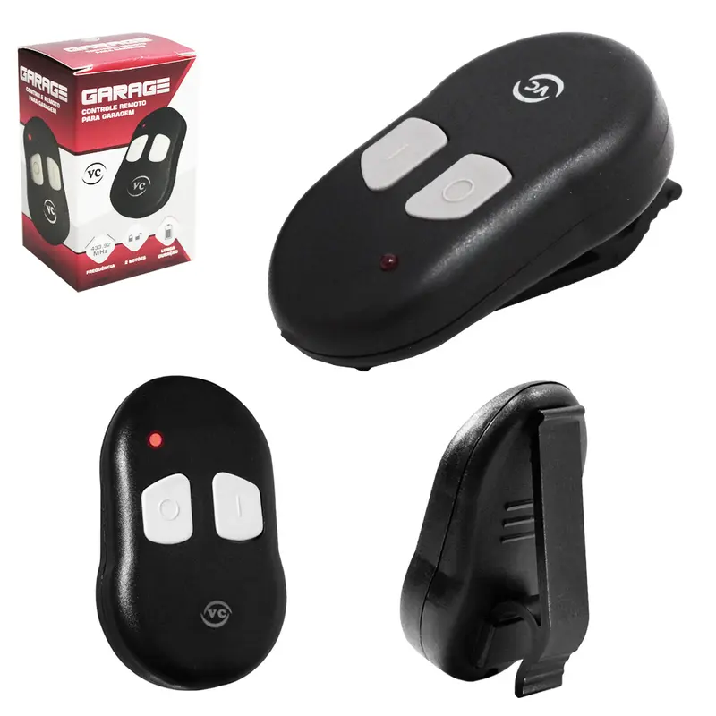 CONTROLE REMOTO UNIVERSAL PARA PORTAO AUTOMATICO COM 2 BOTOES 433MHZ