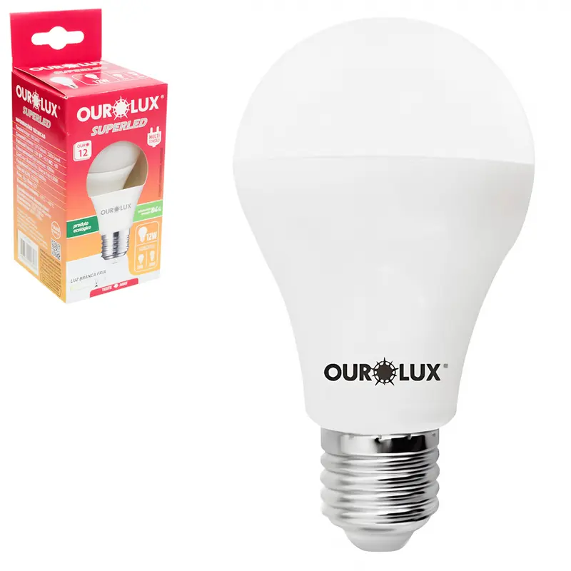 LAMPADA BULBO DE LED 12W 6500K BRANCA FRIA BIVOLT