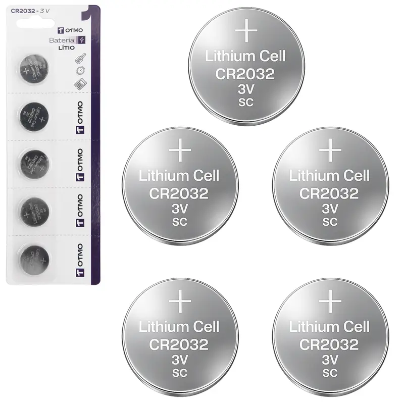 BATERIA CR2032 DE LITHIUM BOTAO 3V COM 5 PECAS