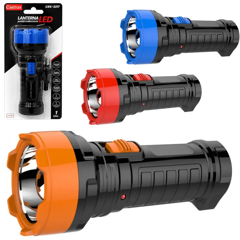 LANTERNA RECARREGAVEL BIVOLT COM 1 LED