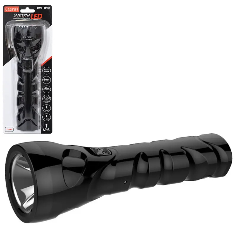 LANTERNA RECARREGAVEL BIVOLT COM 1 LED