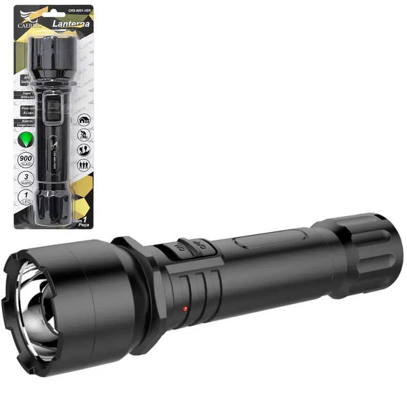 LANTERNA RECARREGAVEL BIVOLT COM 1 LED