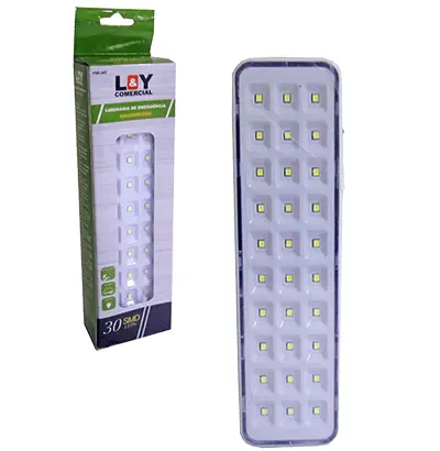 LUMINARIA DE EMERGENCIA RECARREGAVEL BIVOLT COM 30 SMD-LEDS