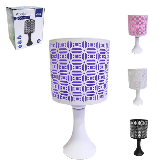 ABAJUR LUMINARIA SCORE COM CUPULA E BASE DE PLASTICO COLORS BIVOLT 18X15CM DE Ø