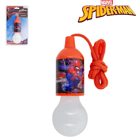 LUMINARIA PENDENTE DE LED SUPER BRILHANTE COM CORDAO HOMEM ARANHA/SPIDER MAN 1W A PILHA