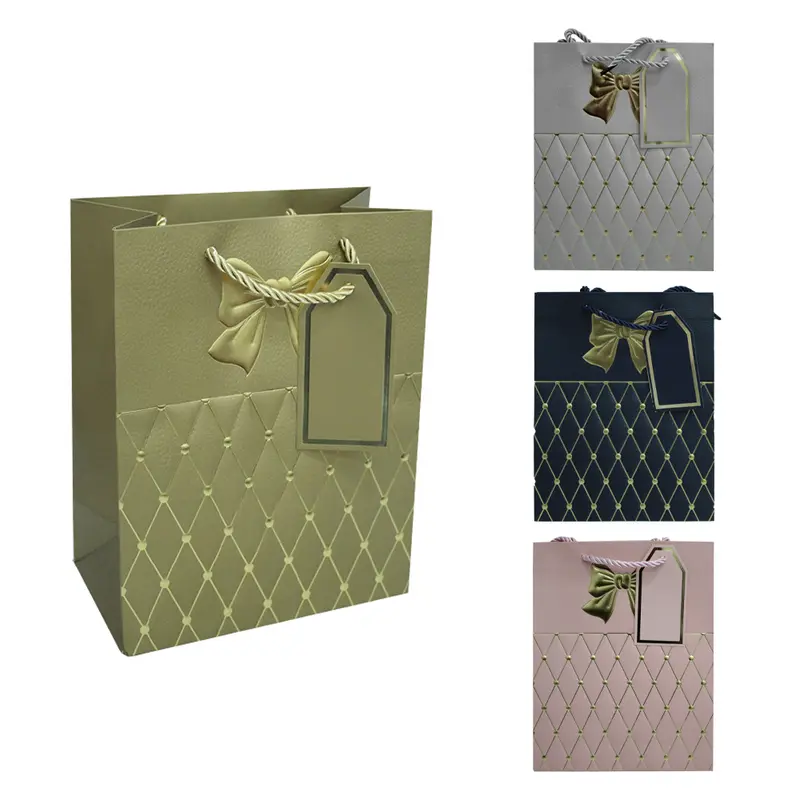 BOLSA SACOLA DE PAPEL PARA PRESENTE LUXO LACO 23X18X10CM