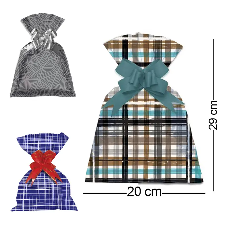 SACO DE PRESENTE MASCULINO COM 50 PECAS 20X29CM