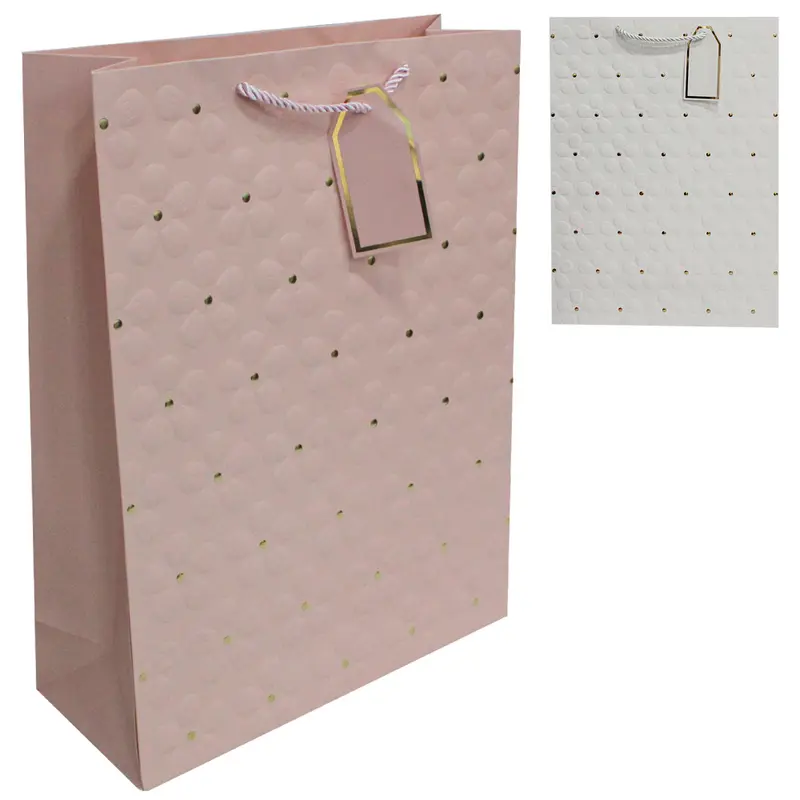 BOLSA SACOLA DE PAPEL PARA PRESENTE LUXO FLOR 42X31X12CM