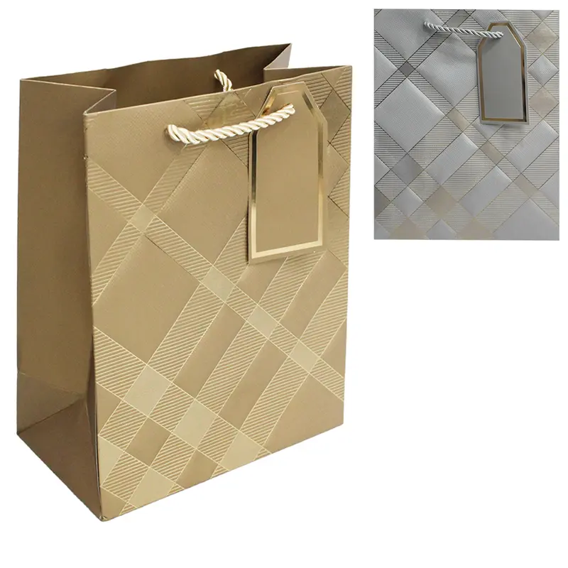 BOLSA SACOLA DE PAPEL PARA PRESENTE LUXO 23X18X10CM
