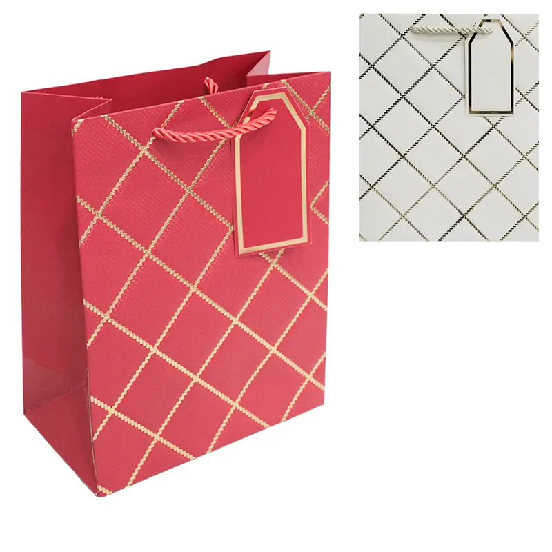 BOLSA SACOLA DE PAPEL PARA PRESENTE LUXO 23X18X10CM
