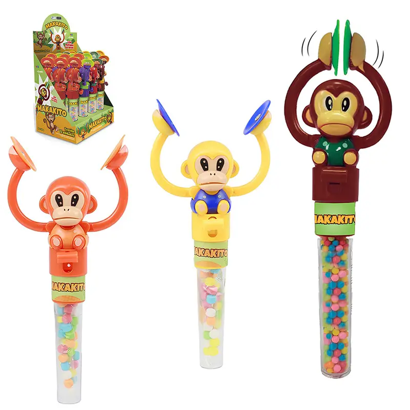 BALA MAKAKITO COM PRATINHOS QUE BATEM MORANGO / LIMAO / MACA 8G COLORE