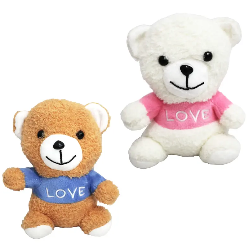URSO DE PELUCIA COM VENTOSA LOVE 18X17X12CM