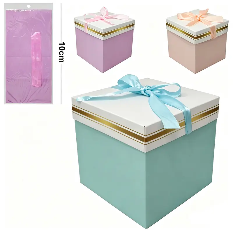 CAIXA CUBO DE PAPEL PARA PRESENTE LUXO 10CM