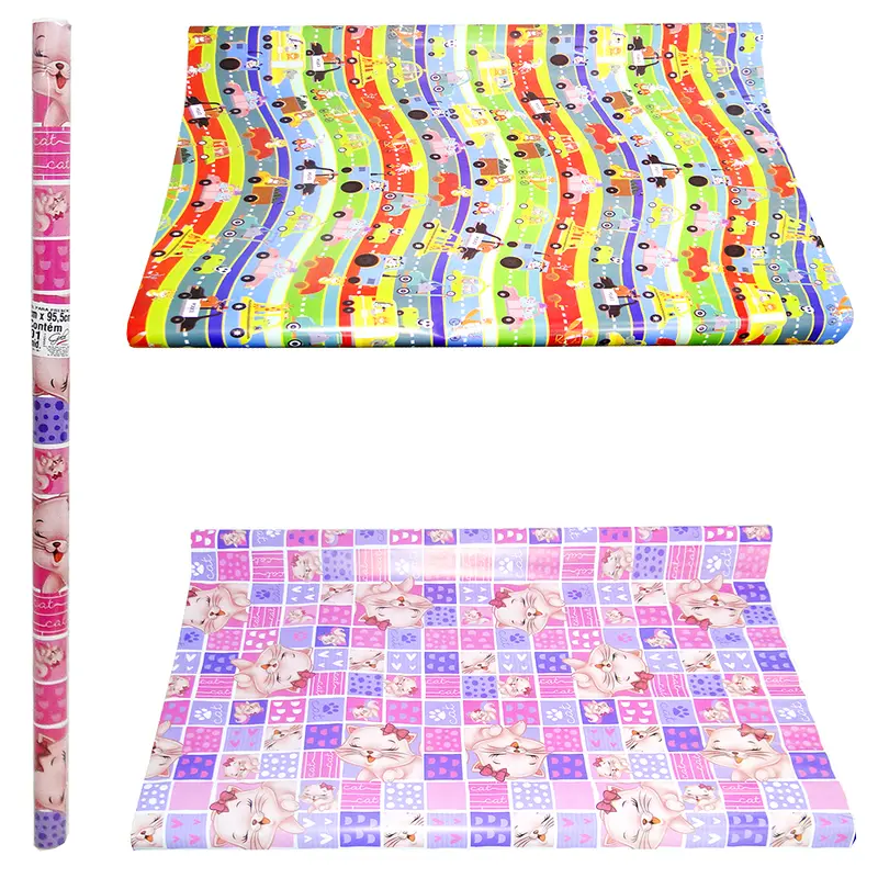 PAPEL DE PRESENTE SORTIDOS ROLO COM 1 FOLHA 64X95,5CM