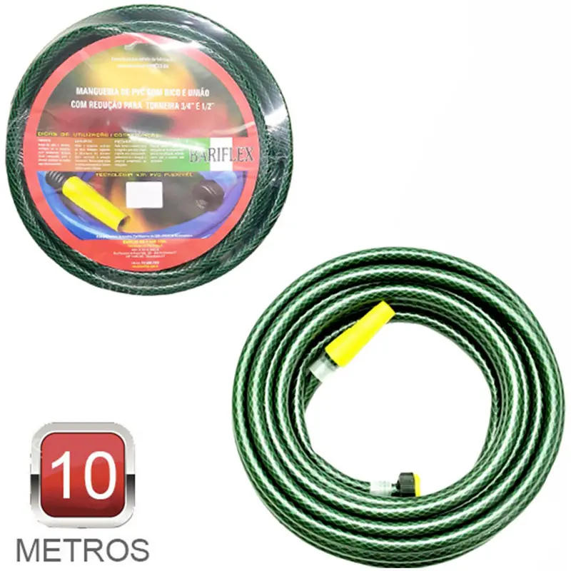 MANGUEIRA COM ESGUICHO PARA JARDIM FLEXIVEL TRANCADA VERDE 10M