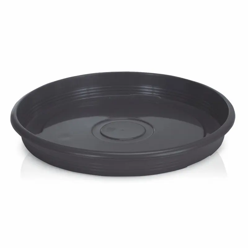 PRATO DE VASO REDONDO PRETO 20,5CM DE Ø DE PLASTICO