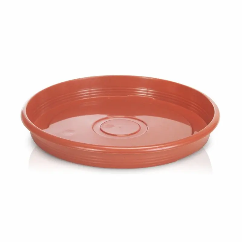 PRATO DE VASO REDONDO TELHA CERAMICO 13,3CM DE Ø DE PLASTICO