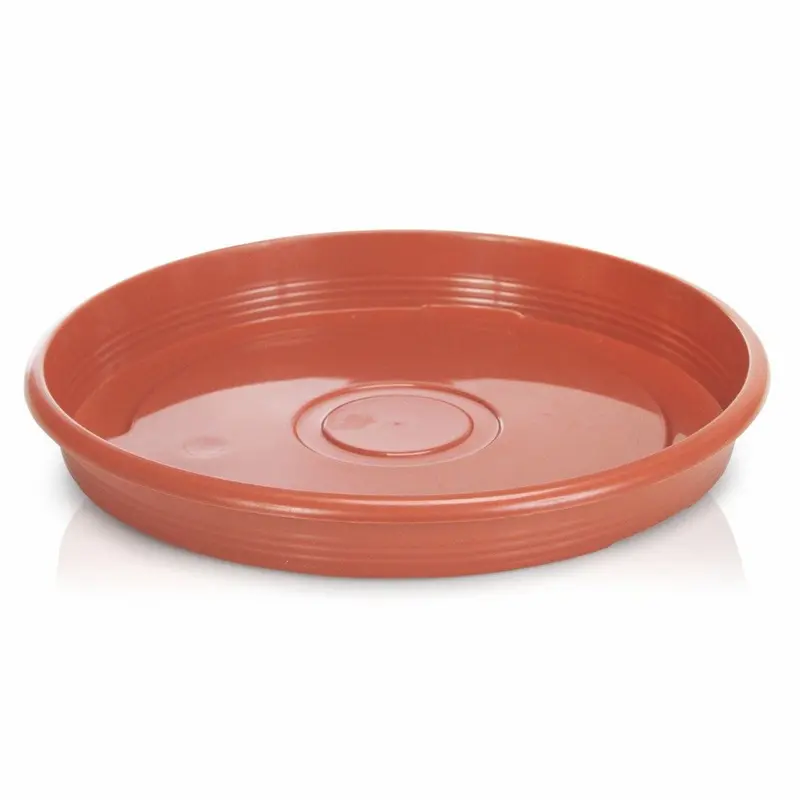 PRATO DE VASO REDONDO TELHA CERAMICO 20,5CM DE Ø DE PLASTICO