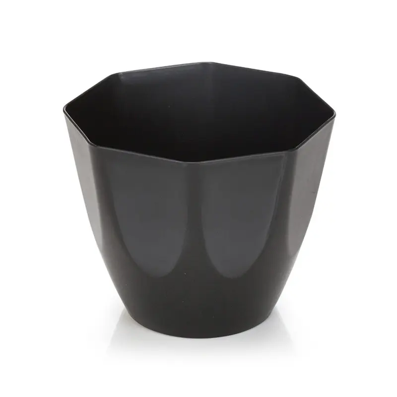 VASO OITAVADO DIAMANTE PRETO 2,9L 16X19CM DE PLASTICO