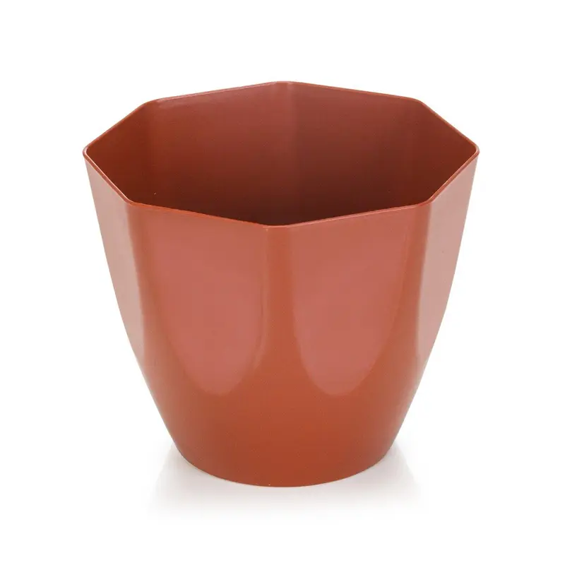 VASO OITAVADO DIAMANTE TELHA CERAMICO 2,9L 16X19CM DE PLASTICO