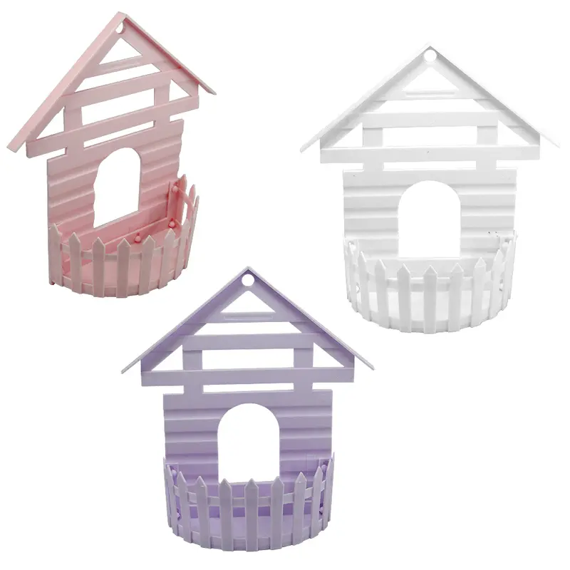 VASO CACHEPOT DE PAREDE PARA SUCULENTA CASINHA COLORS 22X14X6,5CM DE PLASTICO