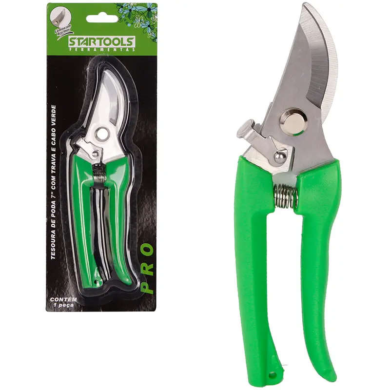TESOURA DE PODA COM TRAVA DE SEGURANCA PRO 7'' 18CM