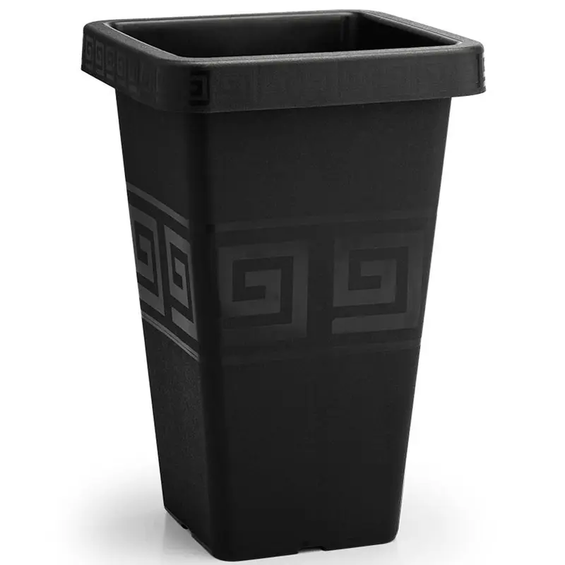 VASO TACHO GREGO QUADRADO PRETO 7L 31X21CM DE PLASTICO