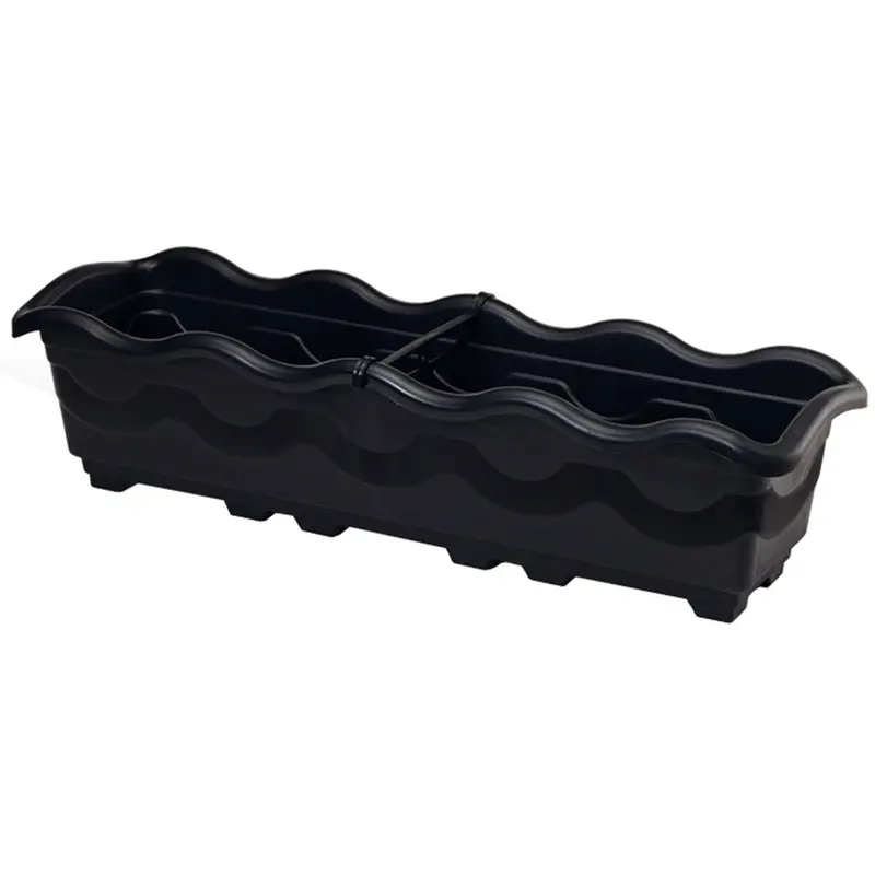 JARDINEIRA FLOREIRA PRETA EXTRA G 80X25X20CM 17L DE PLASTICO