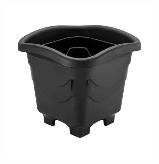 VASO QUADRADO PRETO MEDIO 5,6L 25X22,5CM DE PLASTICO