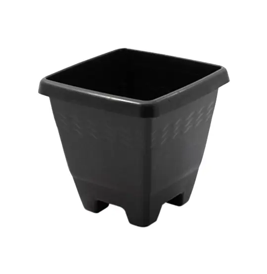 VASO QUADRADO PRETO GRANDE 14,4L 32X32X29CM DE PLASTICO