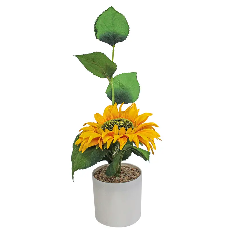 FLOR PERMANENTE COM VASO DE PLASTICO REDONDO 32X7,8CM DE Ø VCF