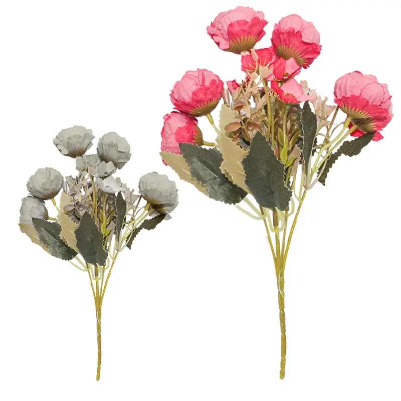 FLOR PERMANENTE BUQUE DE ROSA INGLESA 28,5CM