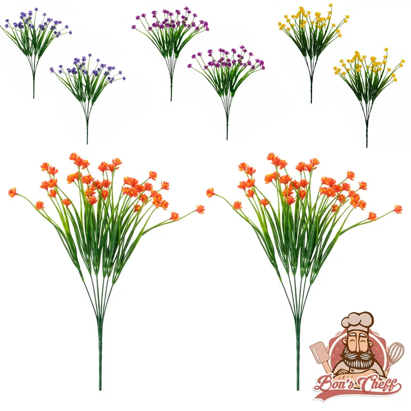 FLOR PERMANENTE HASTE MINI FLORES COM 84 FLORES 39CM COM 2 PECAS